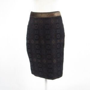 Dark purple geometric SAKS FIFTH AVENUE pencil skirt